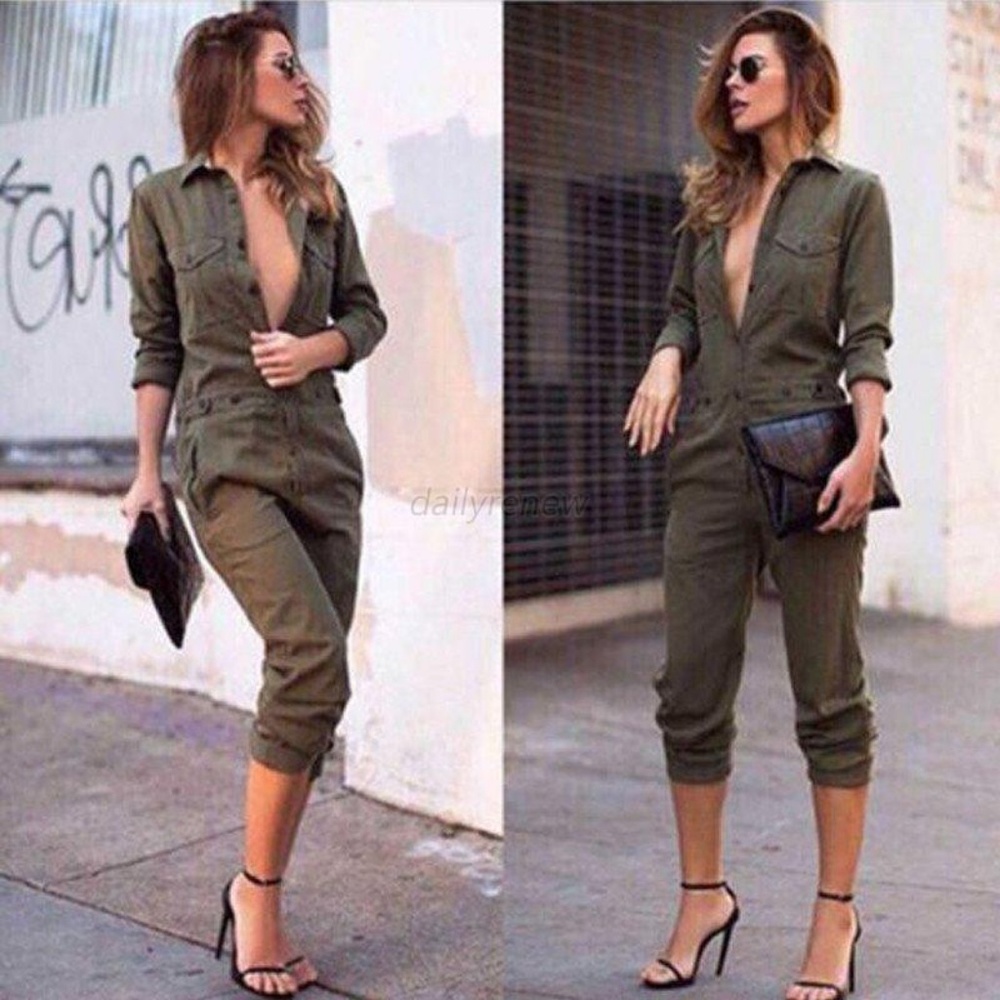 Army Green Jumpsuit M